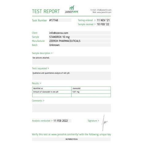 Stanorox Tabs Zerox Pharmaceuticals
